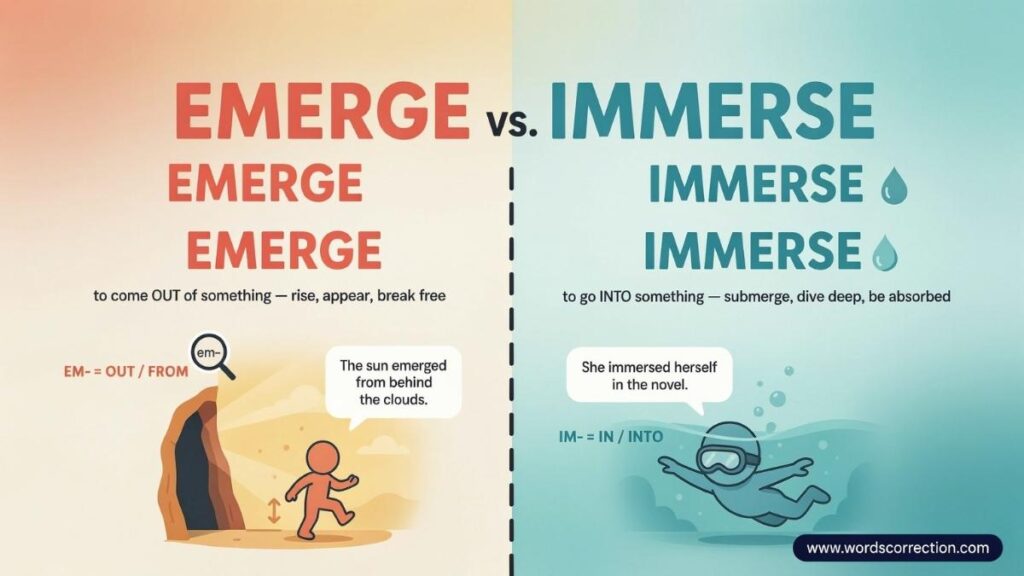 Emerse or Immerse Correct Spelling and Use