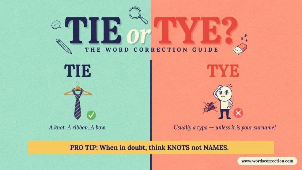 Spelling Tie or Tye Which One Is Standard?