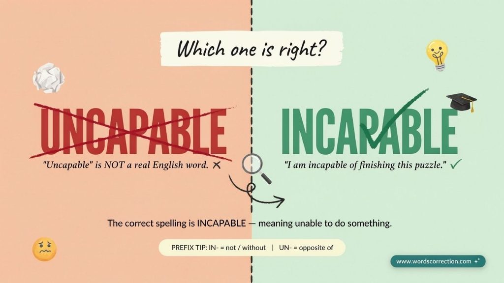 What Does Uncapable Mean?
