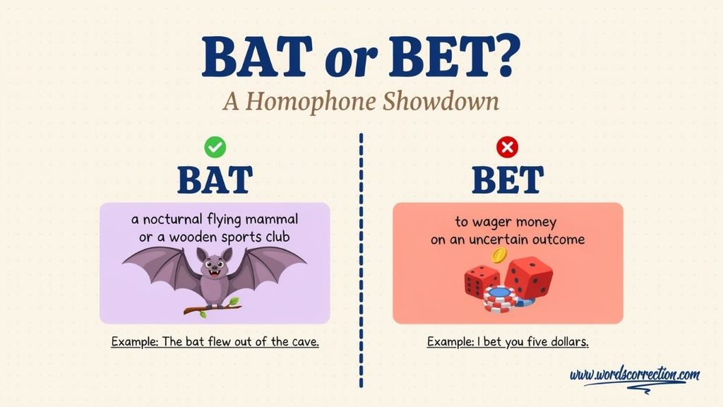 Bat and Bet Examples in Everyday English