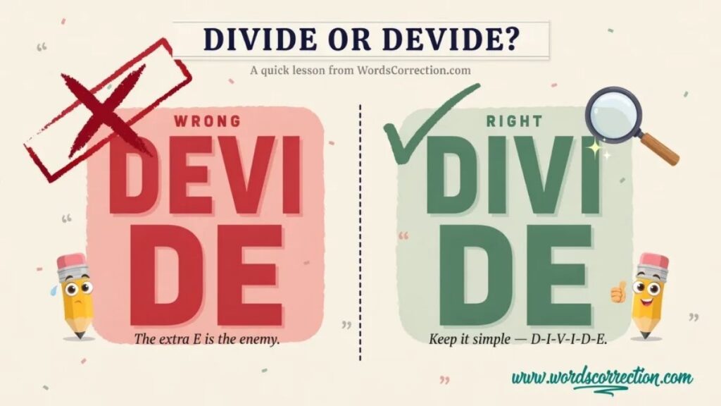 Devide or Divide Difference, Meaning and Usage