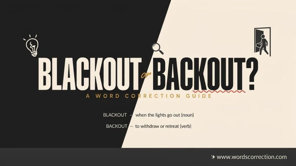 Black Out vs Blackout Another Important Distinction