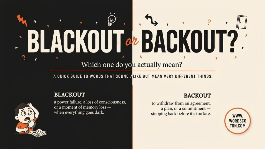 Blackout or Backout in Technical Writing