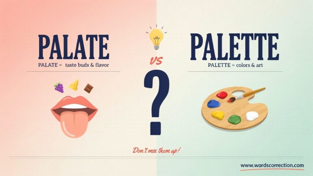 Palate or Palette Difference and Usage