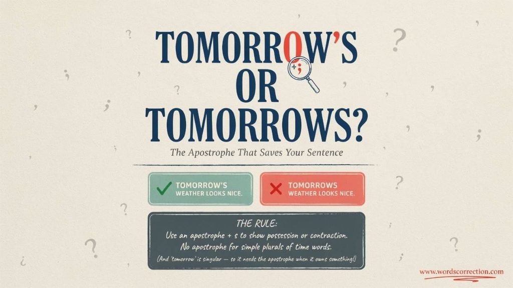 How to Remember the Difference Between Tomorrows and Tomorrow’s