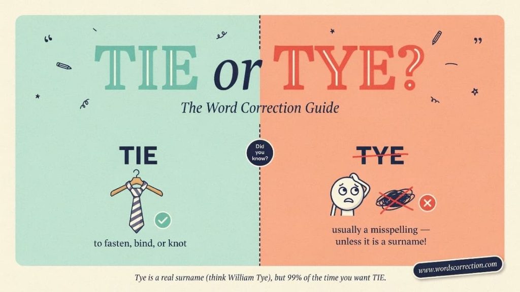 Tie or Tye Examples in Sentences