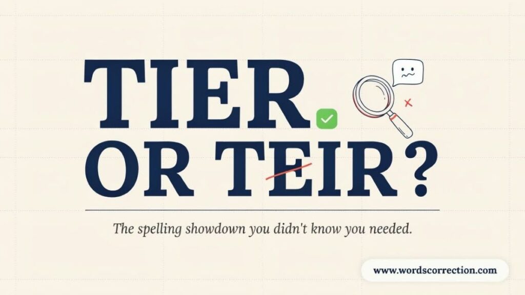Tier or Teir Which One Is Right?
