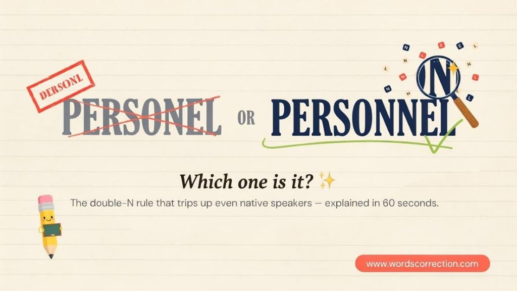 Personel Spelling Mistake