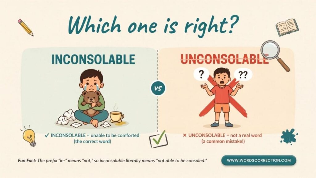 Inconsolable or Unconsolable Which Is Correct?