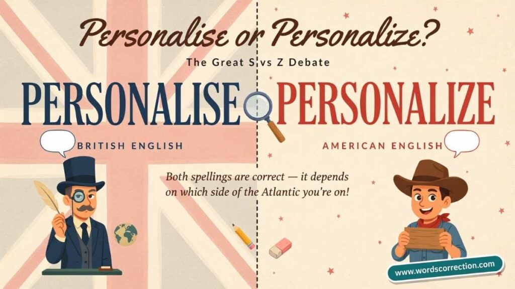 Personalise or Personalize Difference,Meaning and Usage