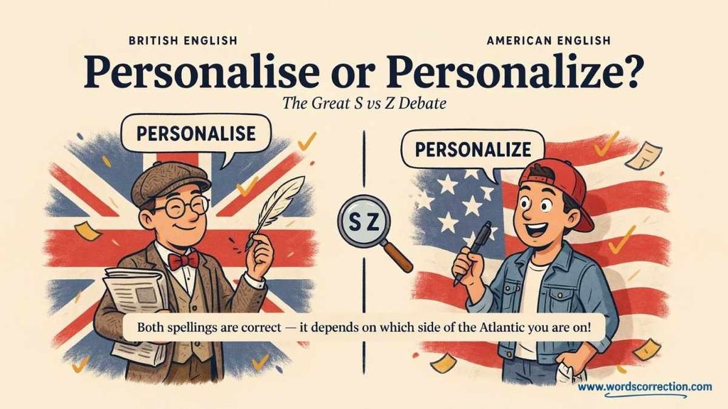 Personalize and Personalise Examples