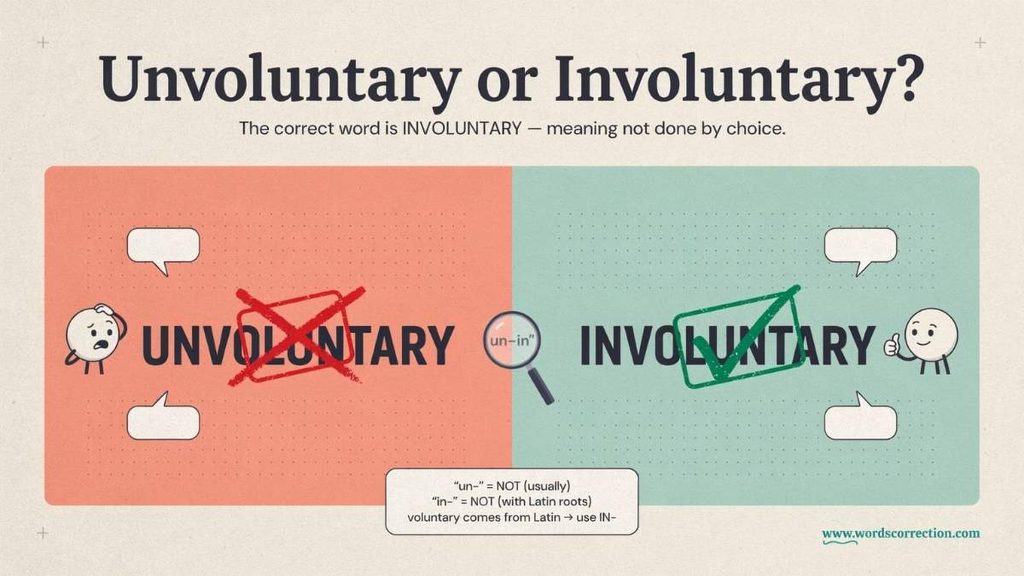 Common Mistakes With Involuntary and Unvoluntary