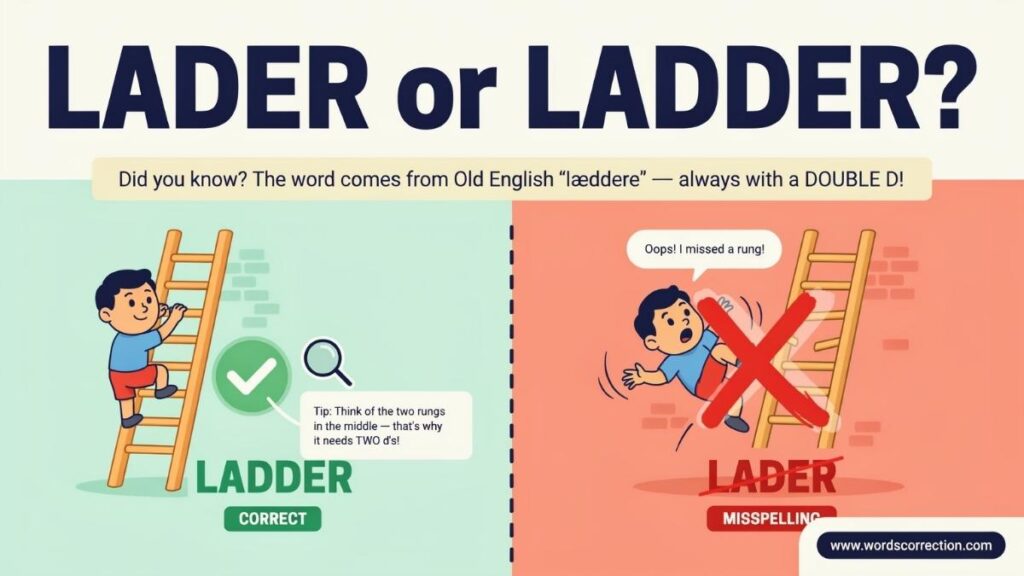 Lader or Ladder Which One Is Correct?