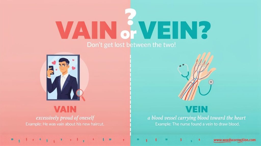 Vain or Vein in a Sentence Side-by-Side Examples