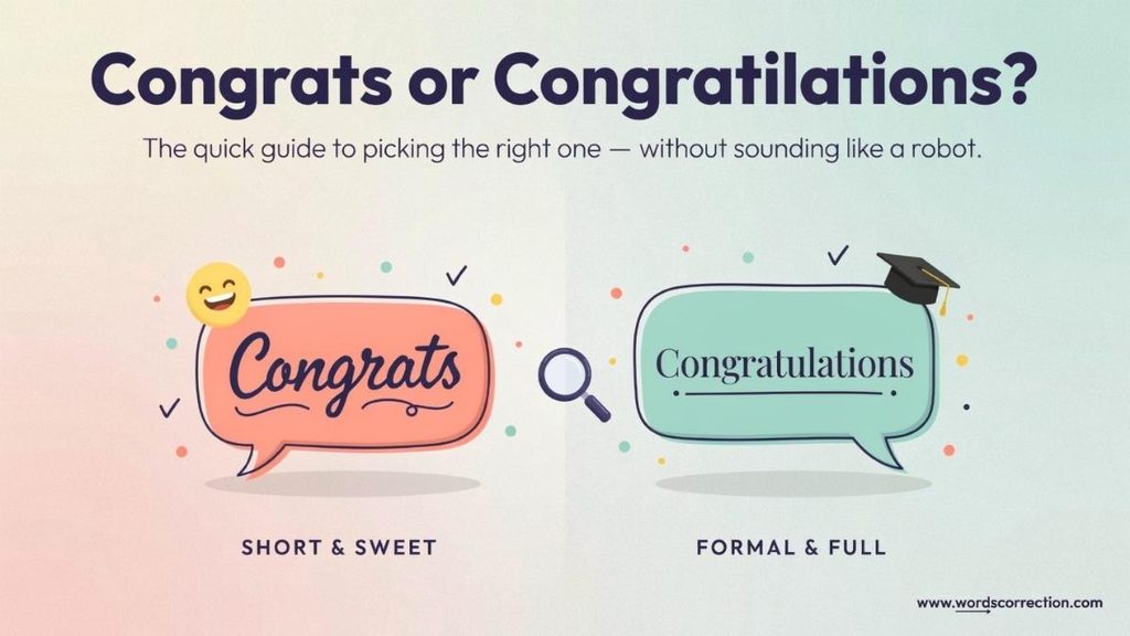 Congratulation or Congratulations Which Is Correct?