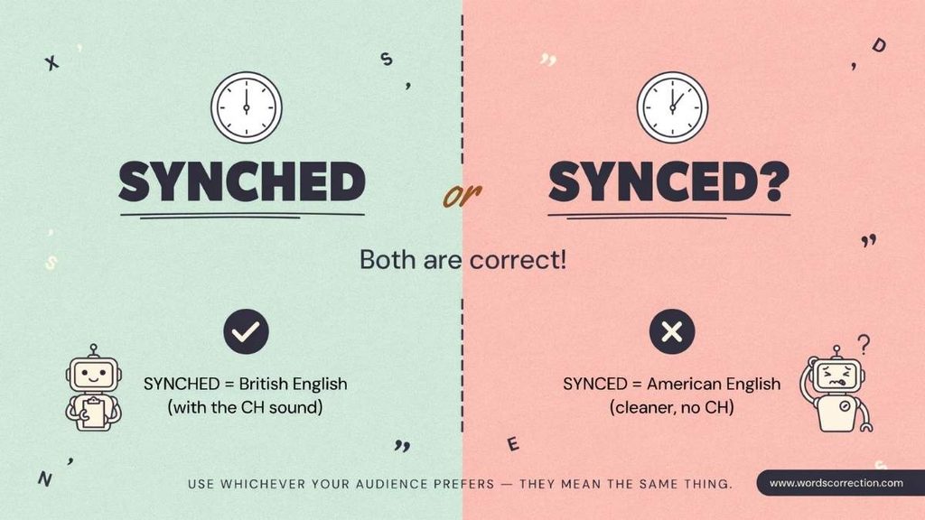 Common Mistakes With Synced and Synched