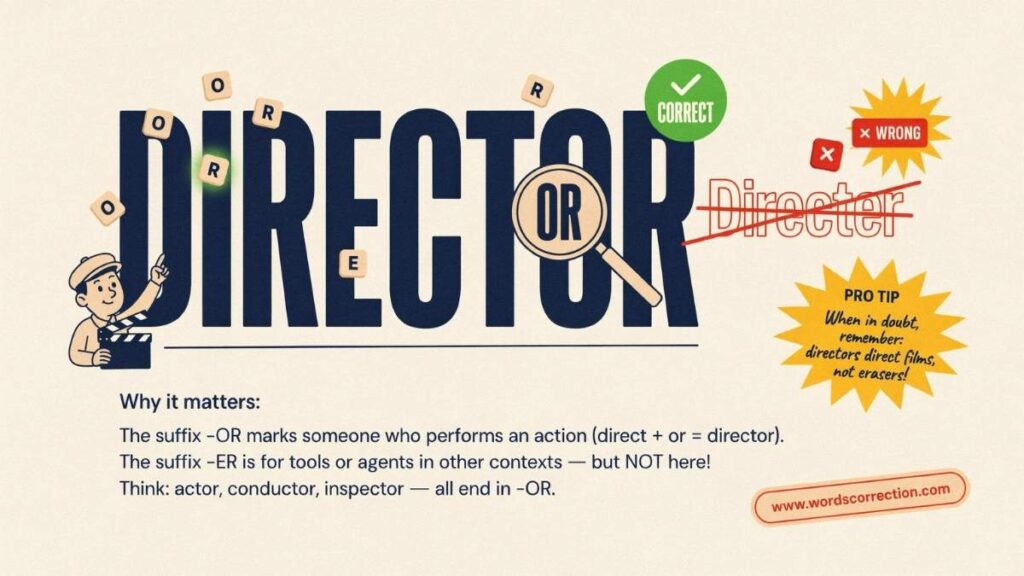 Directer or Director Correct Spelling and Usage