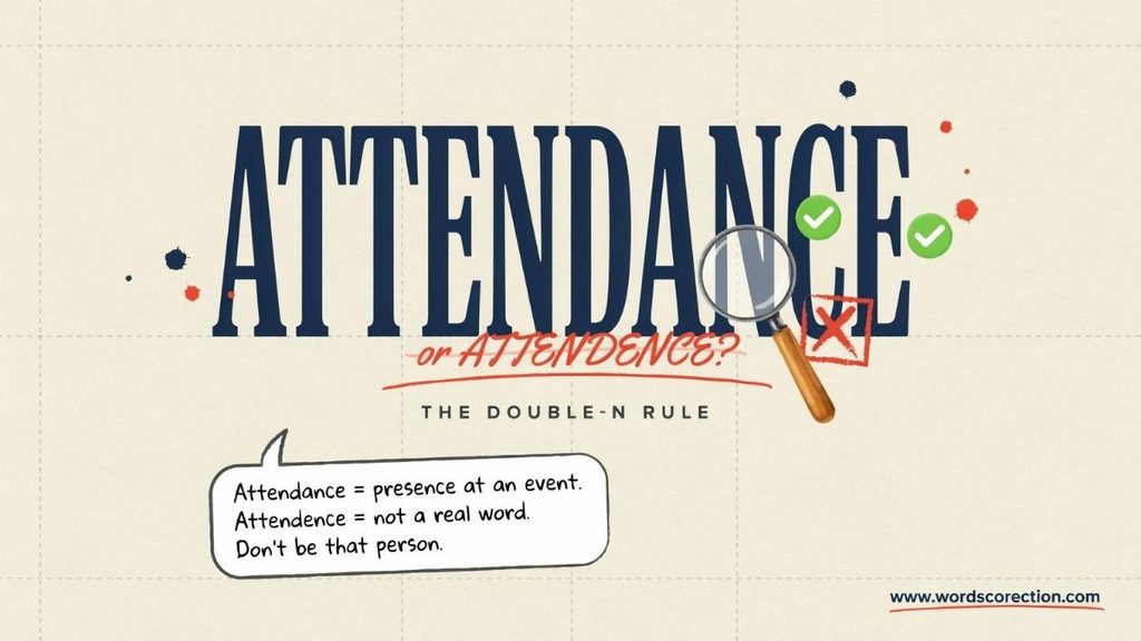 Attendance vs Attendence Comparison Table