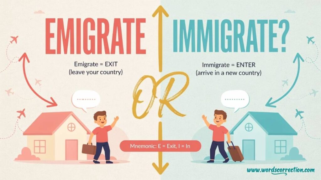 Emigrate or Immigrate Difference, Meaning and Usage