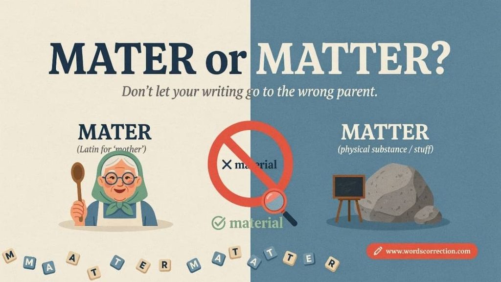 British English vs American English Mater or Matter