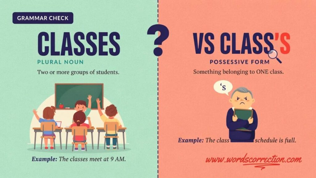 Classes or Class’s Meaning, Difference and Usage