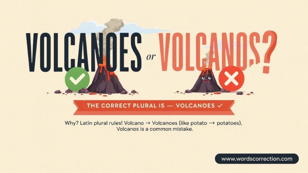 Volcanoes or Volcanos The Correct Spelling?