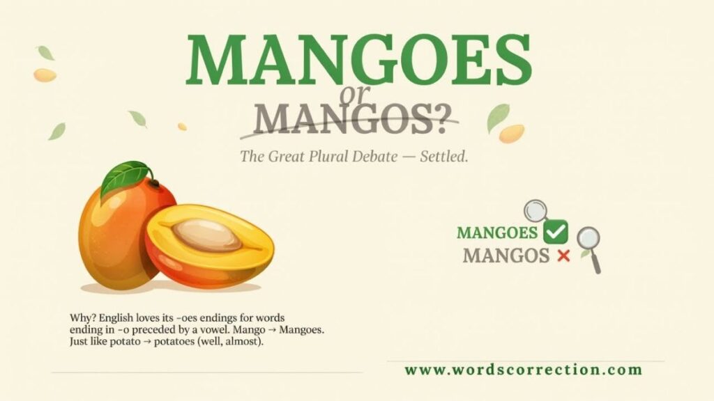 Mangoes or Mangos Which Spelling Is Correct?