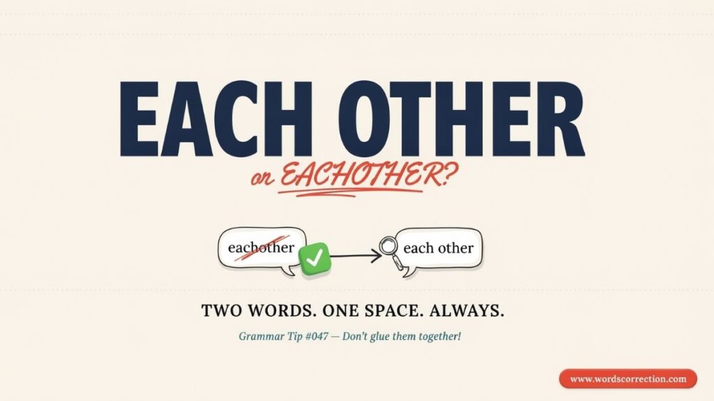 Each Other or Eachother Which Spelling Is Correct?