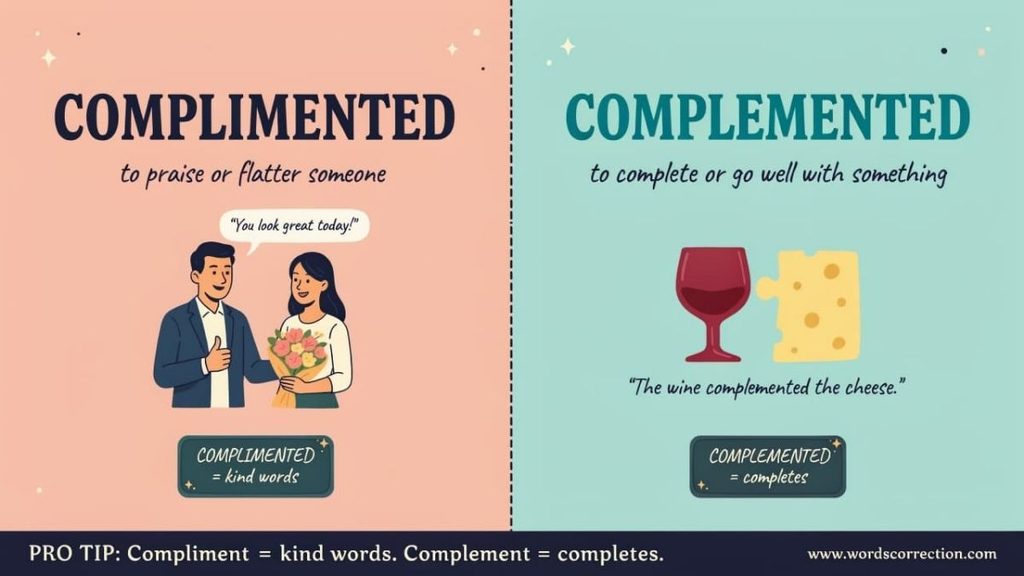 Compliment and Complement in a Sentence