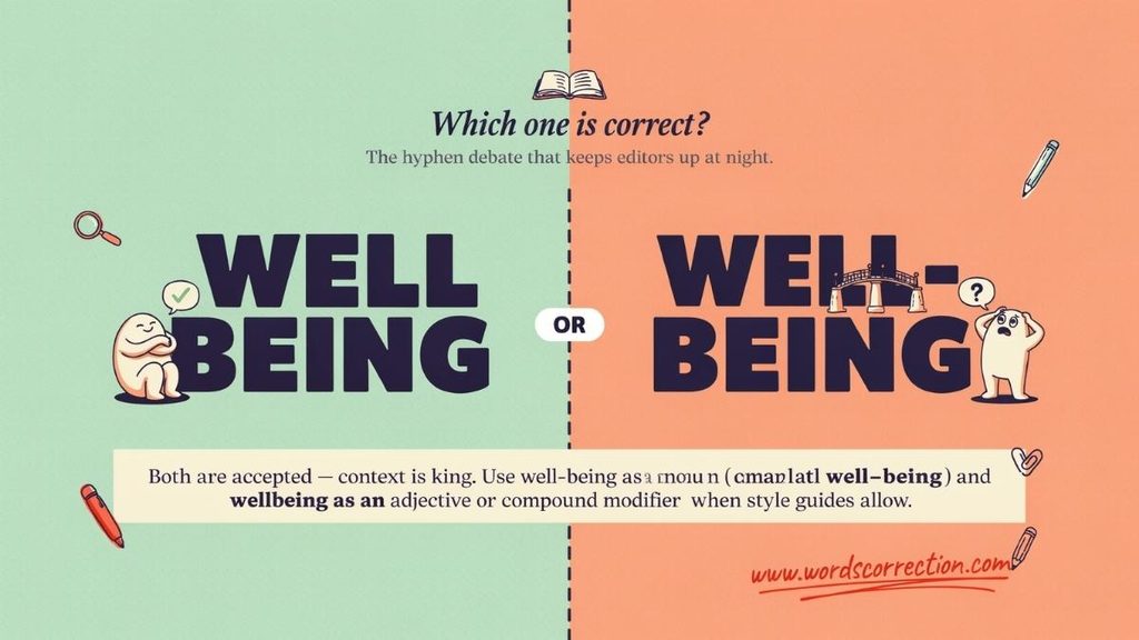 Well Being or Well-Being Which Is Correct?