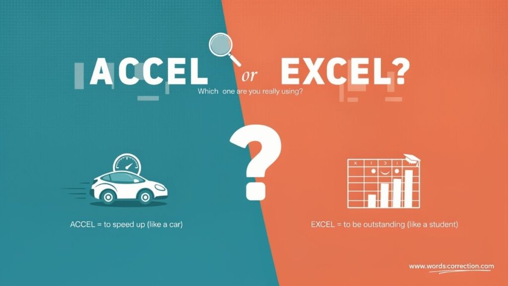 Accel or Excel Which Spelling Is Correct? - Words Correction