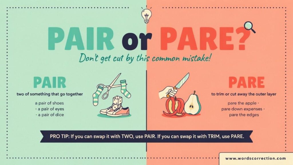 Pair or Pare what’s the difference?