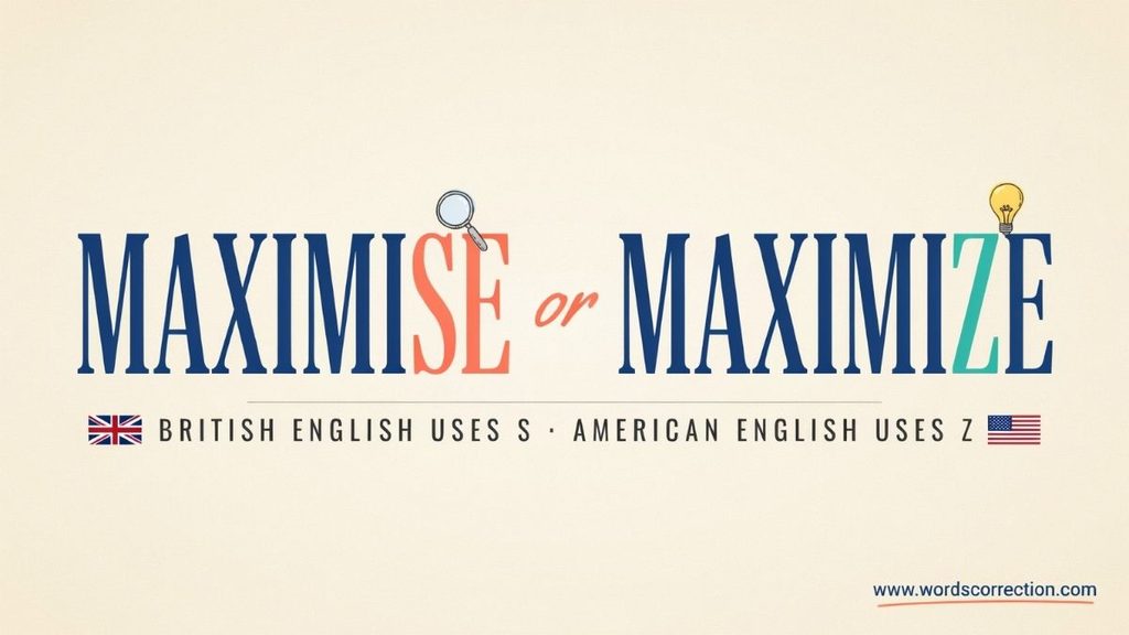 Maximise or Maximize Synonyms