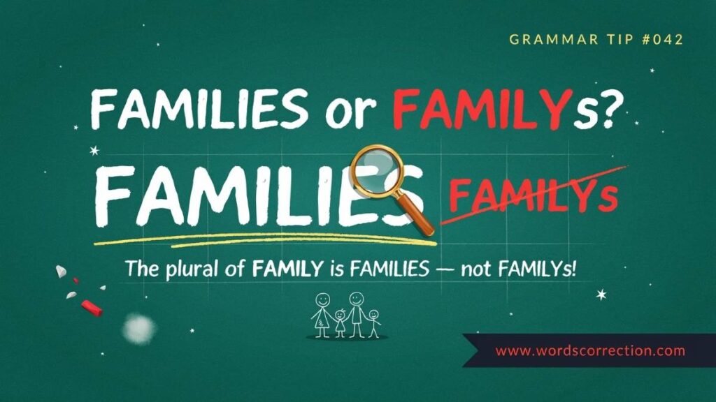 Families or Familys which one is correct?