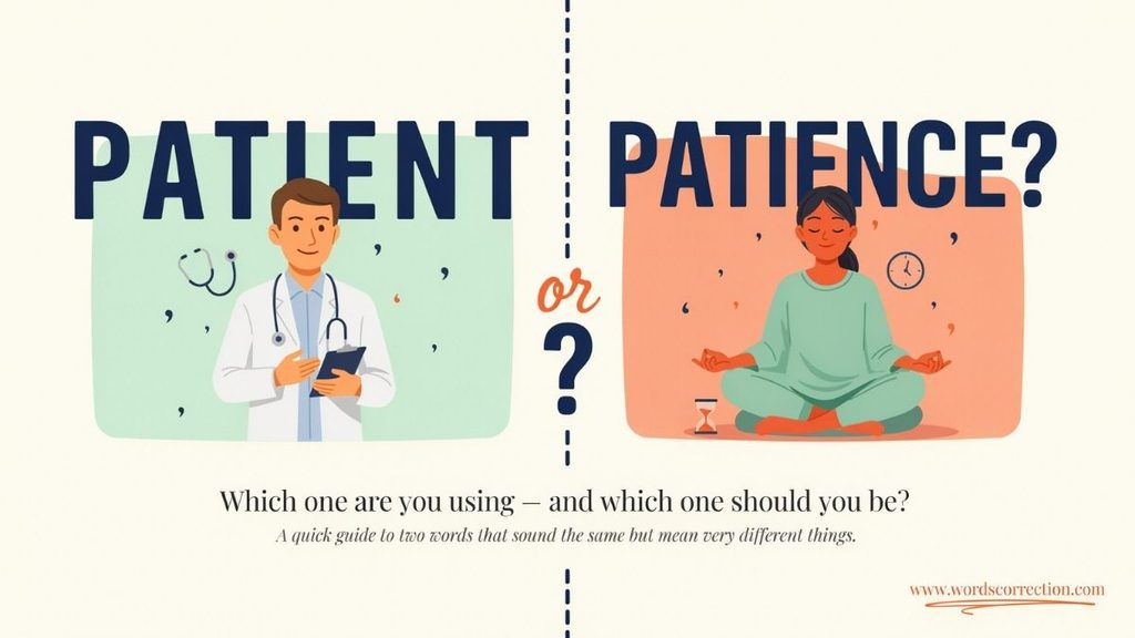 Patients or Patience? Understanding the Difference