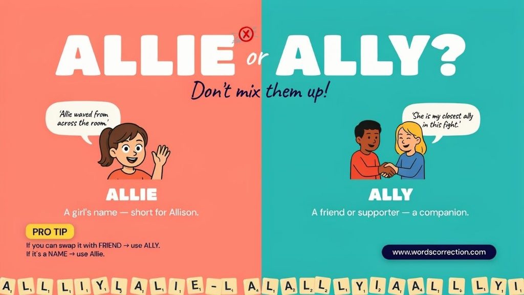 Are Allie and Ally Homophones?