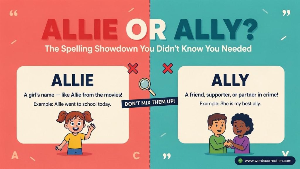 Common Spelling Mistakes With Allie and Ally