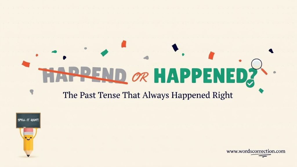 When Should You Use “Happened”?