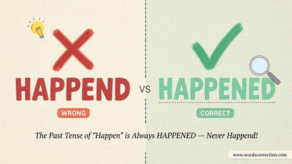 Common Spelling and Grammar Mistakes With Happend or Happened