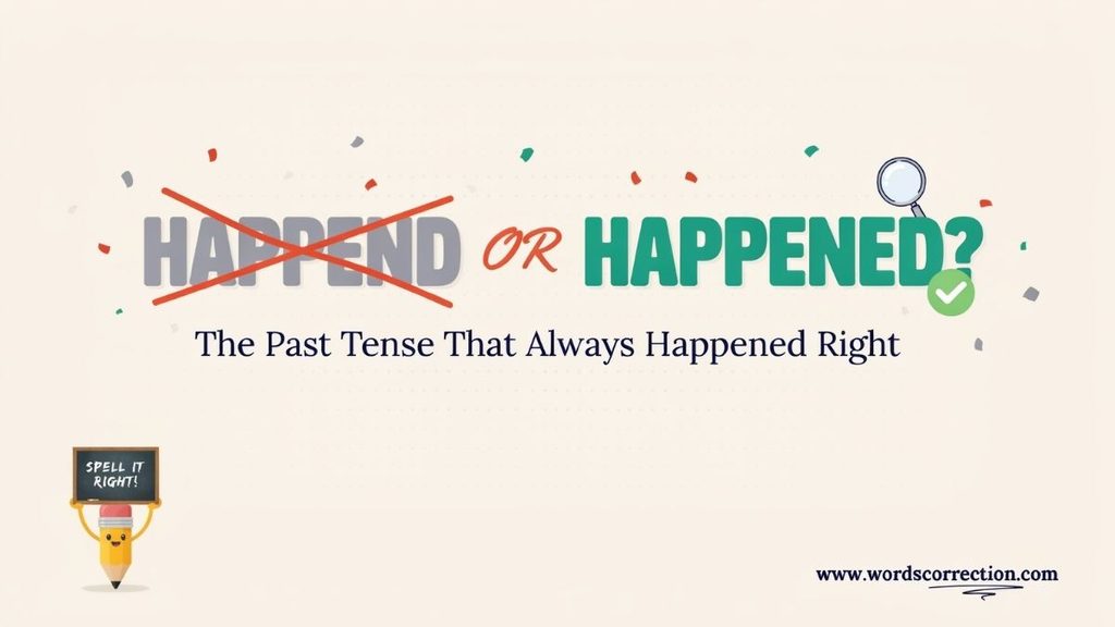 Happened as a Past Tense Verb