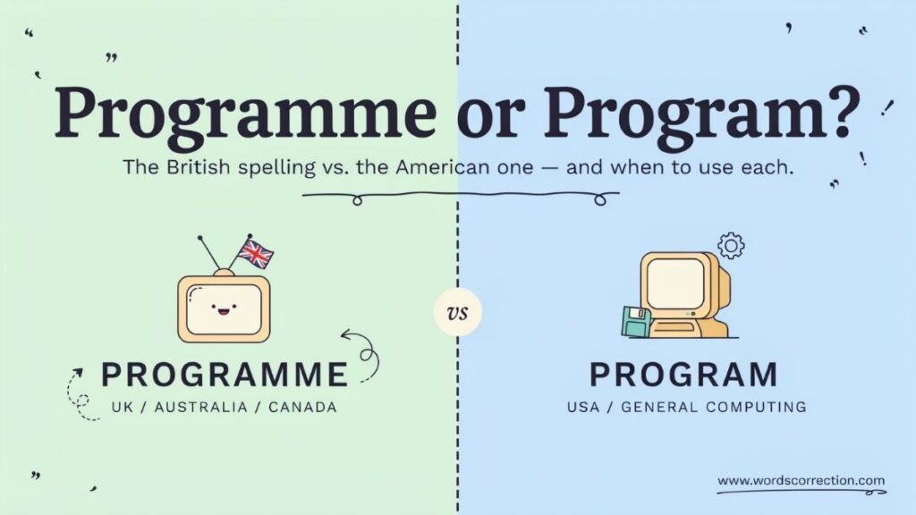 Programme or Program Spelling Guide