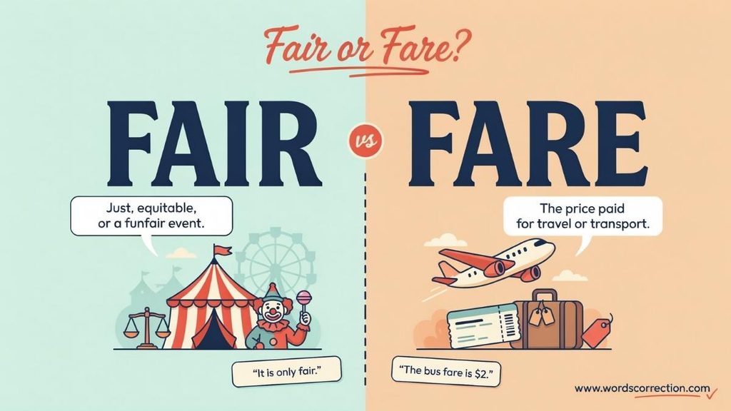 How to Remember Fair vs Fare